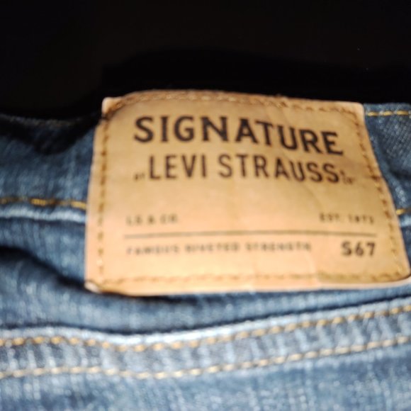 Signature Levi Strauss S67 34x32 faded blue jeans - Picture 4 of 6